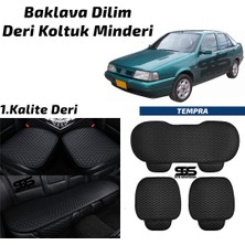 Fruens Fiat Tempra 1990-1998 Arası Siyah Deri Oto Koltuk Minderi