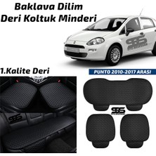 Fruens Fiat Punto 2010–2017 Arası Siyah Deri Oto Koltuk Minderi