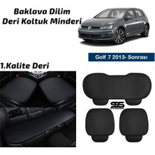 Fruens Volkswagen Golf 7 2013 Sonrası Siyah Deri Oto Koltuk Minderi