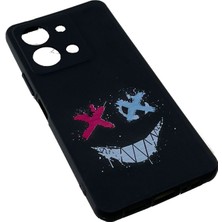 Karleader Vivo Y36 Kılıf Siyah Emoji Gülen Dişler Desenli Telefon Kapağı Tam Koruma
