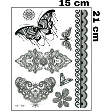 Mecit Tuhafiye Kelebek Geometrik Şekiller Kol Bacak Vucut Için Geçici Dövme