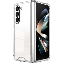 Coverzone Galaxy Z Fold 5 ile Uyumlu Kılıf Süper Esnek Yapılı Kamera Korumalıtoz ve Kirden Koruyan Silikon Galaxy Z Fold 5 ile Uyumlu Süper Şeffaf Kapak