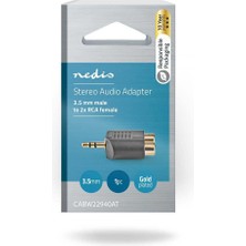 Nedis 3,5 mm Erkek - 2x Rca Dişi Altın Kaplama Stereo Çevirici