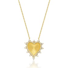 Kairos Jewelry 14 Ayar Altın Taşlı Kalp Zincir Kolye
KRS-N136-GE