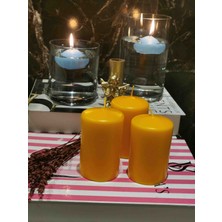 Iv Candles Sweet&home 3'lü Turuncu Baton Mum