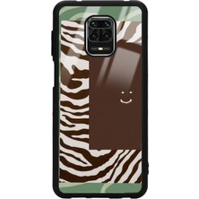 S-Case Xiaomi Redmi Note 9 Pro Kahve Zebra Tasarımlı Glossy Telefon Kılıfı