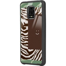 S-Case Xiaomi Redmi Note 9 Pro Kahve Zebra Tasarımlı Glossy Telefon Kılıfı