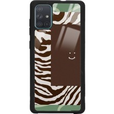 S-Case Samsung A71 Kahve Zebra Tasarımlı Glossy Telefon Kılıfı