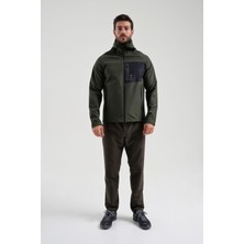 Exuma Erkek Softshell Mont Koyu Haki Fit Kalıp ile Su ve Rüzgar Geçirmez M Beden 2011120