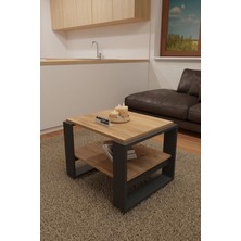 Cmkstore Dikdörtgen Orta Sehpa Raflı Atlantik Çam - Antrasit