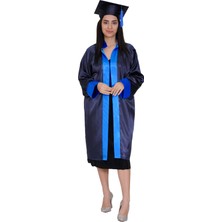 Mezuniyet Cübbesi Kep Ortaokul Mavi XL Beden