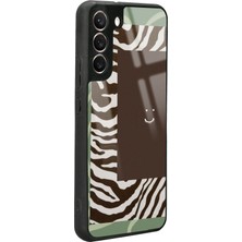 S-Case Samsung S22 Plus Kahve Zebra Tasarımlı Glossy Telefon Kılıfı