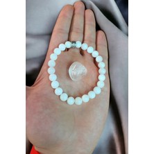 NBS Beautiful Naturel Stones Doğal Taş Şifa Ay Taşı ( Taş ) Bileklik 8 mm
