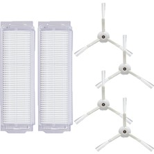 Srfn Ticaret Xiaomi Vacuum Mop 2 Lite (Mjstl) Uyumlu Hepa Filtre ve Yan Fırça Seti - 6 Parça