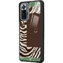 S-Case Xiaomi Redmi Note 10 Pro Kahve Zebra Tasarımlı Glossy Telefon Kılıfı