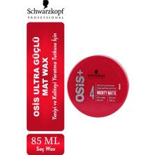 Osis Schwarzkopf Osis+ 4 Mighty Matte Ultra Güçlü Mat Wax 85 Ml 4 Adet