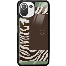 S-Case Xiaomi Mi 11 Lite Kahve Zebra Tasarımlı Glossy Telefon Kılıfı