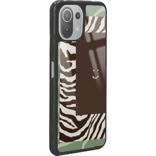 S-Case Xiaomi Mi 11 Lite Kahve Zebra Tasarımlı Glossy Telefon Kılıfı