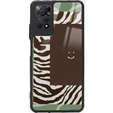 S-Case Xiaomi Redmi Note 11 Pro Kahve Zebra Tasarımlı Glossy Telefon Kılıfı