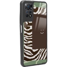 S-Case Xiaomi Redmi Note 11 Pro Kahve Zebra Tasarımlı Glossy Telefon Kılıfı