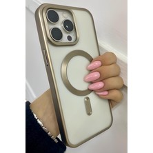 IPhone 13 Pro Uyumlu Mat Metalik Magsafe Şarj Özellikli Renkli Titanyum Silikon Kapak