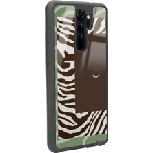 S-Case Xiaomi Redmi Note 8 Pro Kahve Zebra Tasarımlı Glossy Telefon Kılıfı