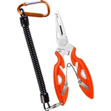 Bauer Balıkçı Pensesi ve Yaylı Karabinalı Askı Aparatı - Turuncu (Kitlenebilir Model)