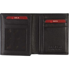 Aka Deri Siyah Erkek Cüzdanı 525 -2