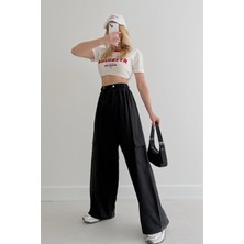 CEYS Paraşüt Kumaş Beli Lastikli Relax Pantalon