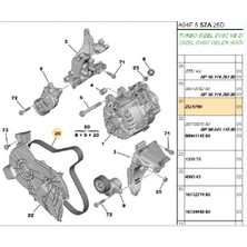 HUTCHINSON V Kayışı C3 Iı 16HDI (6PK1020-6PK1018-1987947817-5750.ZQ)
