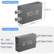 Humble -Sdı Dönüştürücü Hd'den 3g-Sdı/hd-Sdı Ses Gömücüye Uyumlu 2 Yollu Sdı Dönüştürücü Adaptör, Kamera Ev Sineması Için (Yurt Dışından)