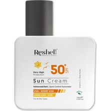 Reshell Spf 50+ Yüz ve Vücut Güneş Kremi Leke Karşıtı Ultra Nemlendiricili Tüm Cilt Tipleri Için 100 ml