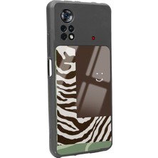 S-Case Xiaomi Poco X4 Pro Kahve Zebra Tasarımlı Glossy Telefon Kılıfı