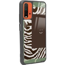 S-Case Xiaomi Redmi 9t Kahve Zebra Tasarımlı Glossy Telefon Kılıfı