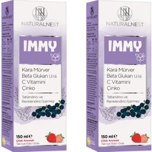 Naturalnest Immy Kara Mürver 1,3 1,6 Beta Glukan Vitamin C Çinko Içeren Şurup 2 Kutu
