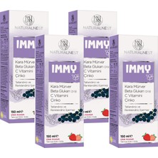 Naturalnest Immy Kara Mürver 1,3 1,6 Beta Glukan Vitamin C Çinko Içeren Şurup 4 Kutu