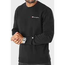 Champion Pamuklu Regular Fit Içi Polarlı Bisiklet Yaka Erkek Sweatshirt 219209 Nbk KK001