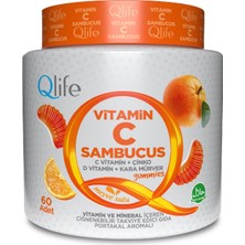 Qlife Vitamin C Sambucus Gummies 60 Çiğnenebilir Tablet