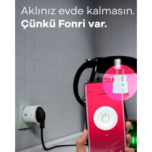 Fonri Akıllı Priz ve Led Ampül 2'li Set, Wi-Fi ile Uzaktan Kontrol, Anlık Enerji Tüketim Takibi, Zamanlayıcı