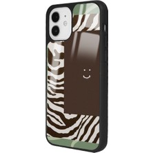 S-Case Apple iPhone 11 Kahve Zebra Tasarımlı Glossy Telefon Kılıfı