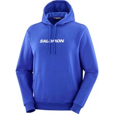 Salomon Logo Performance Erkek Mavi Sweat