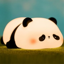 Decisive Panda Gece Lambası, Gıda Sınıfı Silikon, Şarj Edilebilir, Oda Için Dokunun Eğlenceli Lamba, Ayarlanabilir Parlaklık, Erkekler Kızlar Için Sevimli Şeyler (Yurt Dışından)