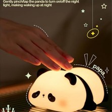 Decisive Panda Gece Lambası, Gıda Sınıfı Silikon, Şarj Edilebilir, Oda Için Dokunun Eğlenceli Lamba, Ayarlanabilir Parlaklık, Erkekler Kızlar Için Sevimli Şeyler (Yurt Dışından)