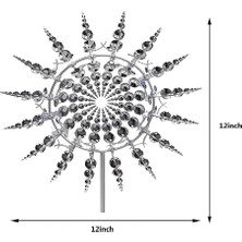 Decisive Yeni Benzersiz ve Büyülü Metal Yel Değirmeni 3D Rüzgar Enerjili Kinetik Heykel Çim Metal Rüzgar Güneş Spinners (Yurt Dışından)