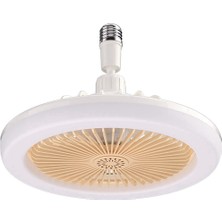 Decisive E27 Işıklı Tavan Vantilatörü, Kapalı Düşük Fan Işığı, Gizli Elektrikli Fan Gimbal Duy (Krem Rengi) (Yurt Dışından)