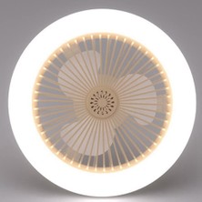 Decisive E27 Işıklı Tavan Vantilatörü, Kapalı Düşük Fan Işığı, Gizli Elektrikli Fan Gimbal Duy (Krem Rengi) (Yurt Dışından)