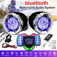 Decisive Motosiklet Stereo Hoparlörler Kablosuz Bluetooth Mp3 Çalar Su Geçirmez Fm Ses Motorlu Scooter Bisiklet Atv Utv Için (Yurt Dışından)