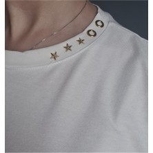 Ece Kahraman Yaka Detaylı Basic T-Shirt