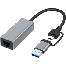 Decisive USB Tip C RJ45 Kablolu Ağ Kartına Harici Kablolu USB 3.0 Dizüstü Bilgisayar Için Ethernet Adaptörüne, 100MBPS (Yurt Dışından)