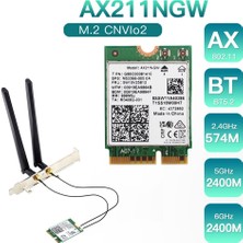 Decisive AX211NGW+ÇIFT Anten Wifi 6e M.2 Anahtar E Cnvio2 2.4ghz/5ghz Kablosuz Ağ Kartı 802.11AC Bluetooth 5.2 Adaptörü (Yurt Dışından)